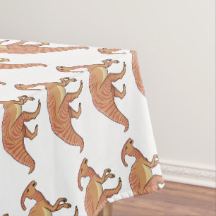 Cute parasaurolophus dinosaur cartoon illustration tablecloth