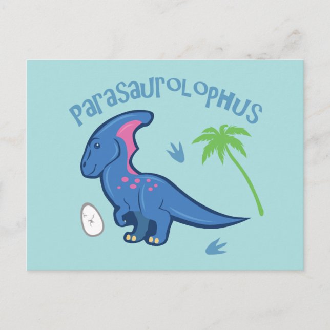 Cute Parasaurolophus Postcard (Front)