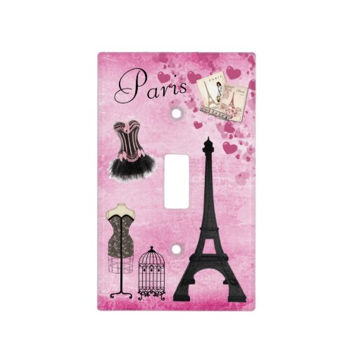 Cute Paris Eiffel Tower Fashion Light Switch Cover