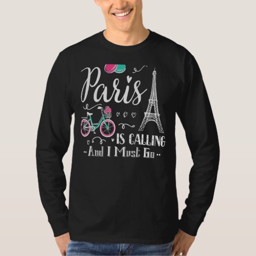 Cute Paris France Vacation Travel Christmas T_Shirt