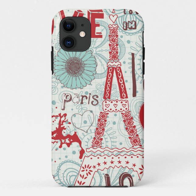 Cute Paris I Phone case. Case-Mate iPhone Case (Back)