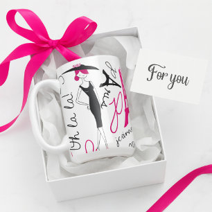 Cute Paris Theme Stylish Lady Coffee Mug