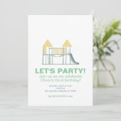 Cute Park Jungle Gym Birthday Party Invitation (Standing Front)
