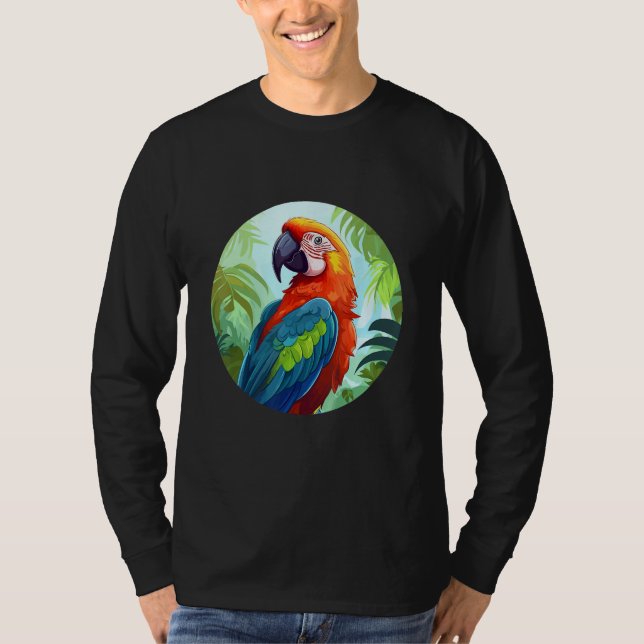 Cute Parrot Bird Parrot Motif Birds Parrot Design T-Shirt (Front)