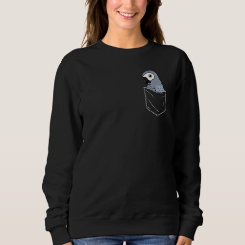 Cute Parrot In A Pocket I African Grey Sweatshirt