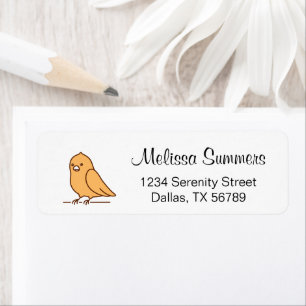 Cute Parrot Parakeet Pet Bird Return Address Label