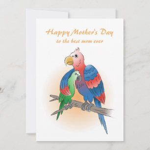 Cute Parrots Mother's Day Card