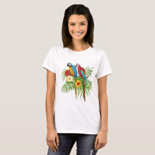 cute parrots on branch T-Shirt