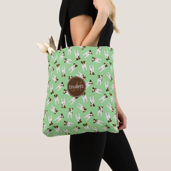 cute Parson Jack Russell Terrier mint or ANY color Tote Bag