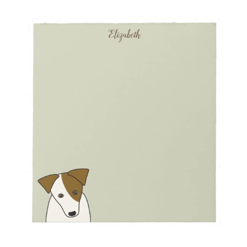 cute Parson Jack Russell Terrier personalized Notepad