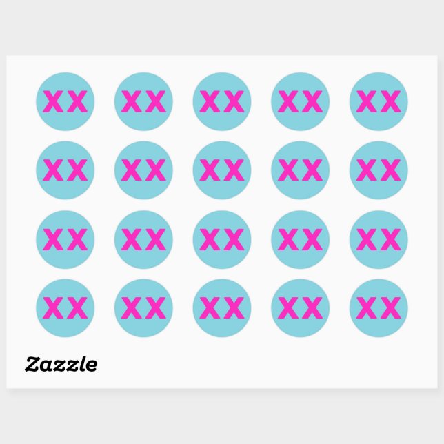 Cute Parting X X Custom Round Stickers (Sheet)