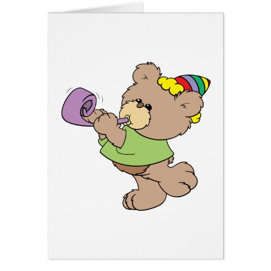 cute party bear with party favor design (Front)