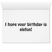 Cute Party Elephant Cards (Inside Horizontal (Bottom))
