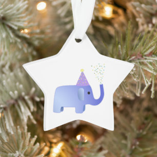 Cute Party Elephant Ornament