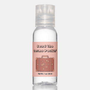 Cute Party Favor Send Germs Packin' Hand Sanitizer