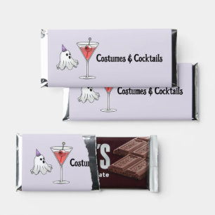 Cute Party Ghost & Creepy Cocktail Hershey Bar Favors