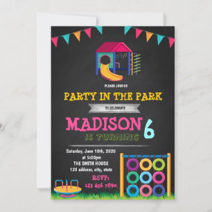 Cute party in the park invitation