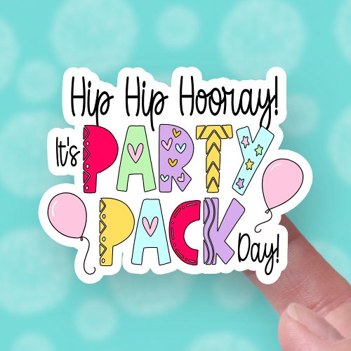 Cute Party Pack Day Fun Small Business Sticker