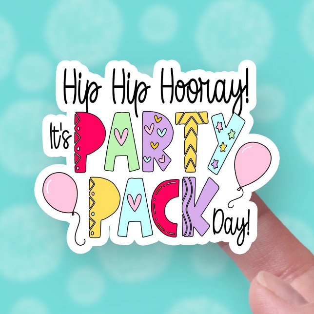 Cute Party Pack Day Fun Small Business Sticker (Creator Uploaded)