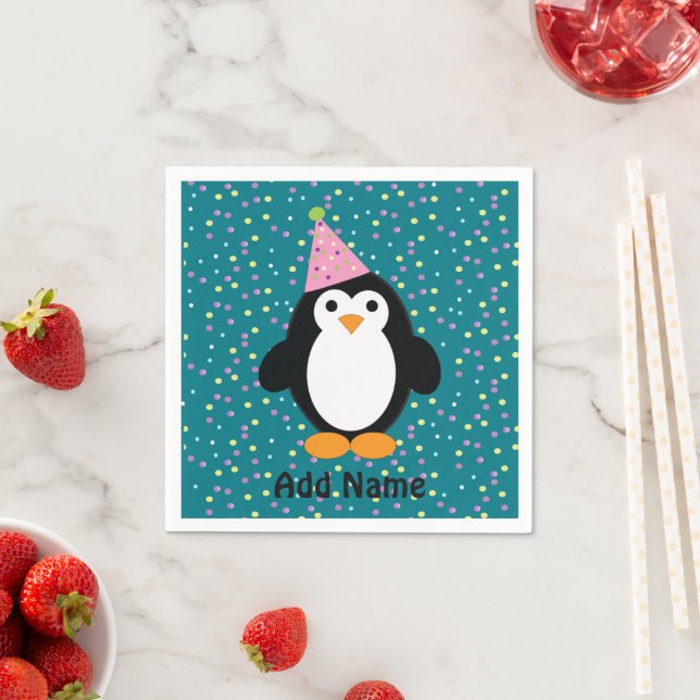 Cute Party Penguin Napkins (Insitu)
