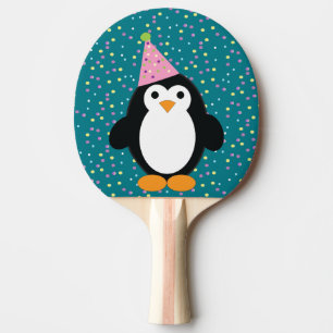 Cute Party Penguin Ping Pong Paddle