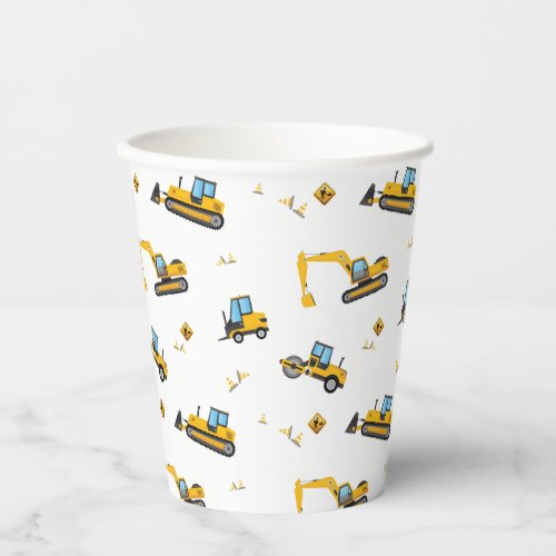 Cute Party Supplies Construction Dump Trucks Theme Paper Cups