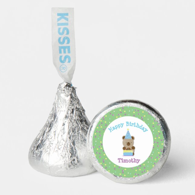Cute Party Teddy Bear Birthday  Hershey®'s Kisses® (Front)