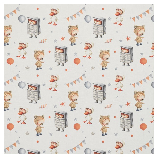 Cute Party Toddler Children's  Fabric (Swatch)