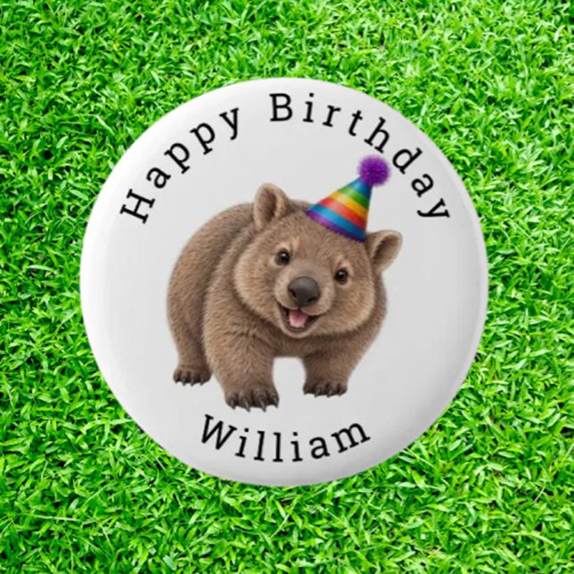  Cute Party Wombat Button ( Imagine walking into a party and instantly spotting the coolest person there)