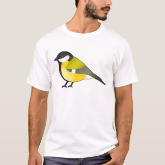 Cute Parus Major Bird Cartoon Illustration T-Shirt