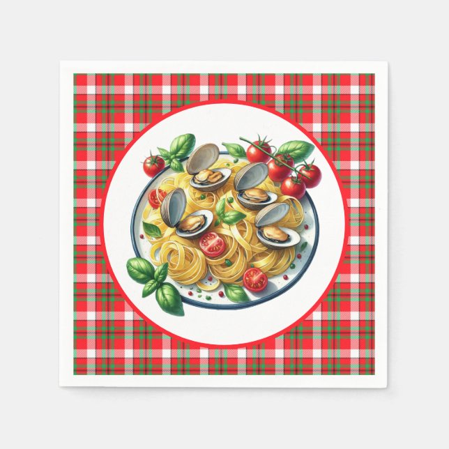 Cute pasta lovers dinner  napkins (Front)
