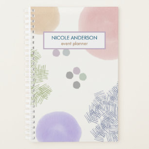Cute Pastel Abstract Brush Stroke Planner