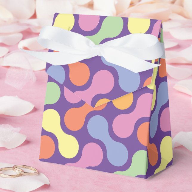 Cute Pastel Abstract Candy Blob Pattern Favor Boxes (Wedding)