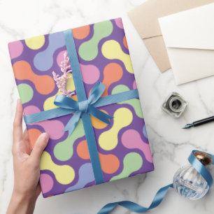 Cute Pastel Abstract Candy Blob Pattern Wrapping Paper