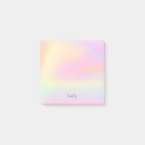 Cute Pastel Aesthetic Pink Rainbow Colored 3x3 Post_it Notes