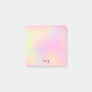 Cute Pastel Aesthetic Rainbow Colored 3x3 Custom Post-it Notes