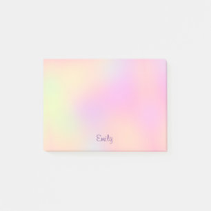 Cute Pastel Aesthetic Rainbow Colored 4x3 Custom Post-it Notes
