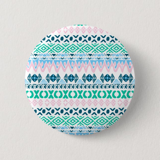Cute pastel art patterns button (Front)