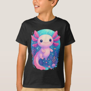 Cute Pastel Axolotl Underwater Ocean Animal T-Shirt