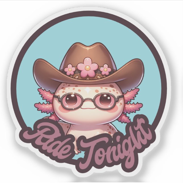 Cute Pastel Axolotls New Designs Vinyl  St Sticker (Front)