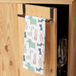 Cute Pastel Baby Animal Pattern Kitchen Towel