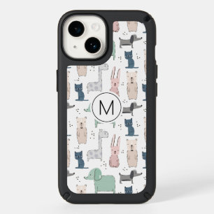 Cute Pastel Baby Animal Pattern Speck iPhone 14 Case
