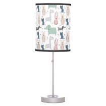 Cute Pastel Baby Animal Pattern Table Lamp