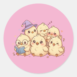 Cute Pastel Baby Chicks Sticker Sheet