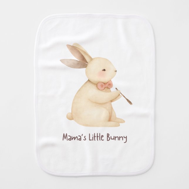 Cute Pastel Baby Gift Burp Cloth (Front)