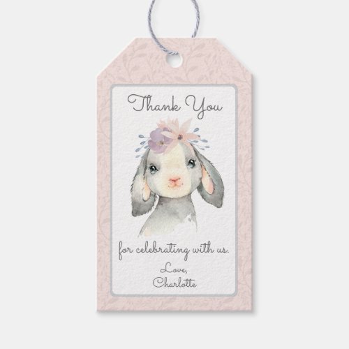 Cute Pastel Baby Lamb Thank You Gift Tags