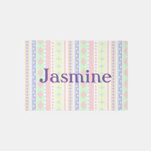 Cute Pastel Baby Print Rug