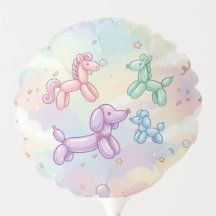 Cute Pastel Balloon Animal Birthday