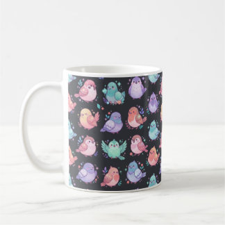 Cute Pastel Bird - Kawaii Songbirds & Baby Birds Coffee Mug