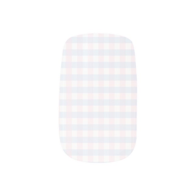 Cute pastel blue and pink Nail Minx Nail Art (Left Thumb)